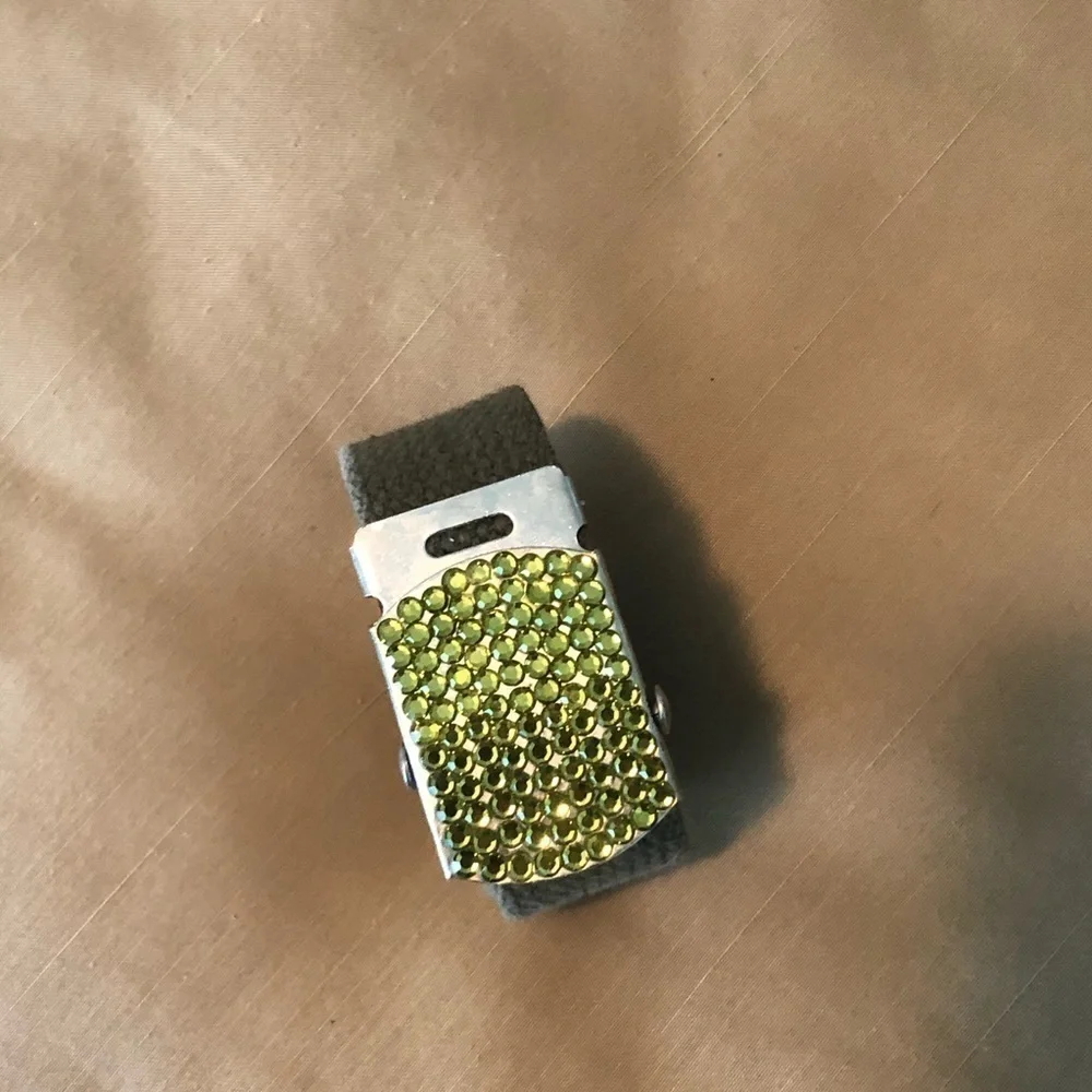 Military Green with green diamond on the bucle